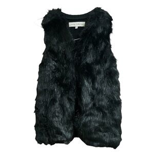 Sebby Collection Faux Fur Cardigan